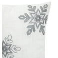 thumbnail image 5 of Holiday Nivalis Collection Snowflake Design Christmas Decorative Throw Pillow Case - 3 Colors (Silver, 18"x18" Pillow Case), 5 of 6