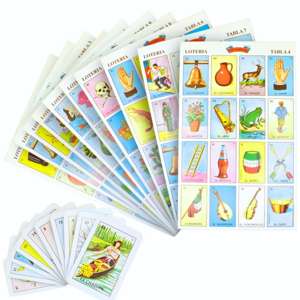 Juego de bingo mexicano Loteria Cuitáxi para 10 jugadores