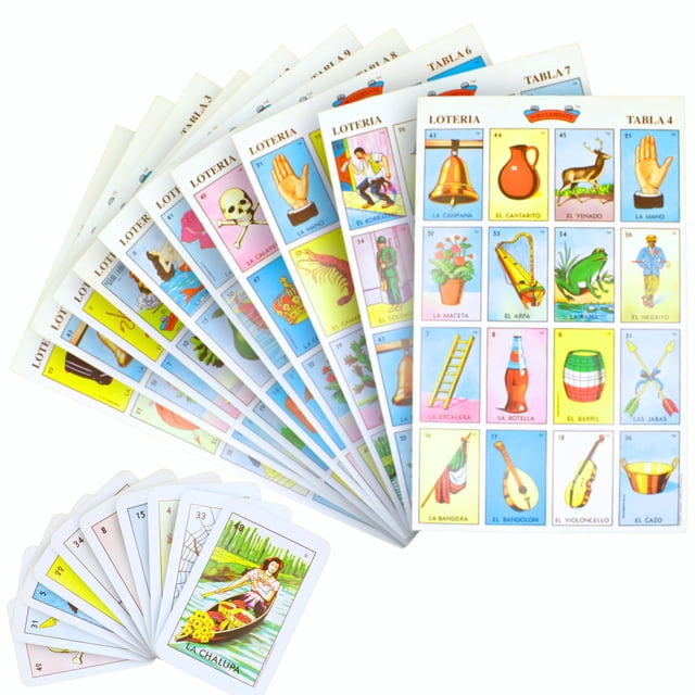 Juego de bingo mexicano Loteria Cuitáxi para 10 jugadores