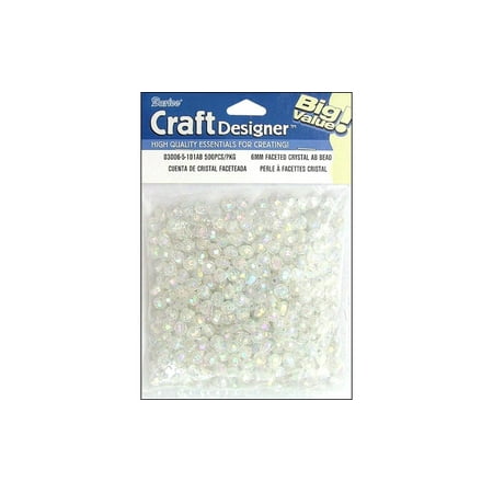 Darice Crystal Beads - Darice Bead 6mm Faceted Crystal AB 500pc