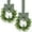 Green, variant on Guvpev 2Pcs Christmas Kitchen Cabinet Wreaths - 9.8" Artificial Boxwood Wreath with Buffalo Plaid Bow Ribbon for Mantel, Wall Window, Artificial Spring Greenery Garlands for Front Door Xmas Decor