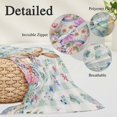 thumbnail image 2 of Bunny Easter Pillow Covers, Linen Long Throw Pillow Case, Spring Floral Rabbits Checkered Farmhouse Holiday Pillow Protector Decorative Cushion Cover for Living Room/Bedroom 12" x 20", 2 of 8