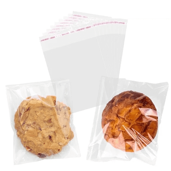 XINNAISI 400Pcs 4 x 6 inch Cellophane Cookie Bags, Clear Self Sealing Packaging Bags for Candy Gift Giving Treats, Clear