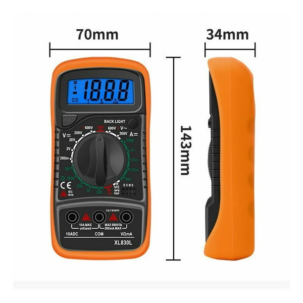 Multimètre Numérique LCD Haute Qualité Voltmètre Ampèremètre