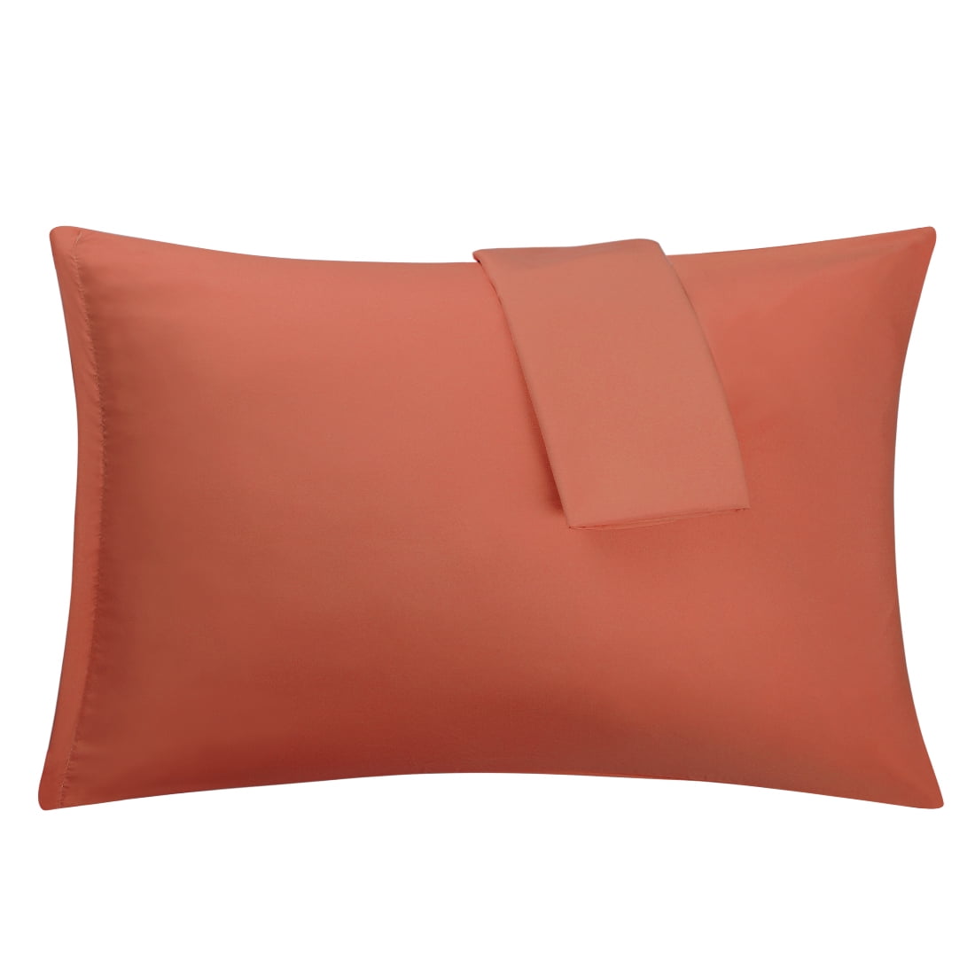 Unique Bargains 2-Piece 1800D Microfiber Solid Pillowcases Orange King