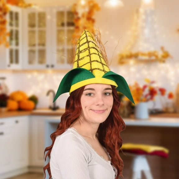 Party Central Club Pack of 12 Plush Corn Cob Hat Costume Accessories - One Size