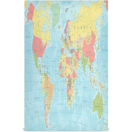 

Hyjoy 1 Pack World Map Kitchen Towels Soft Highly Absorbent Dish Towels Reusable Tea Towels Set 28 x 18 Inch
