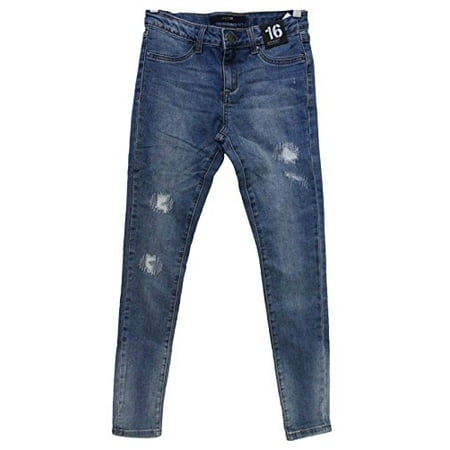 Joe's Jeans Girls Tween Ken Jegging Ultra Slim Fit (Distressed Denim, 14) - (Best Jeans For Big Thighs)