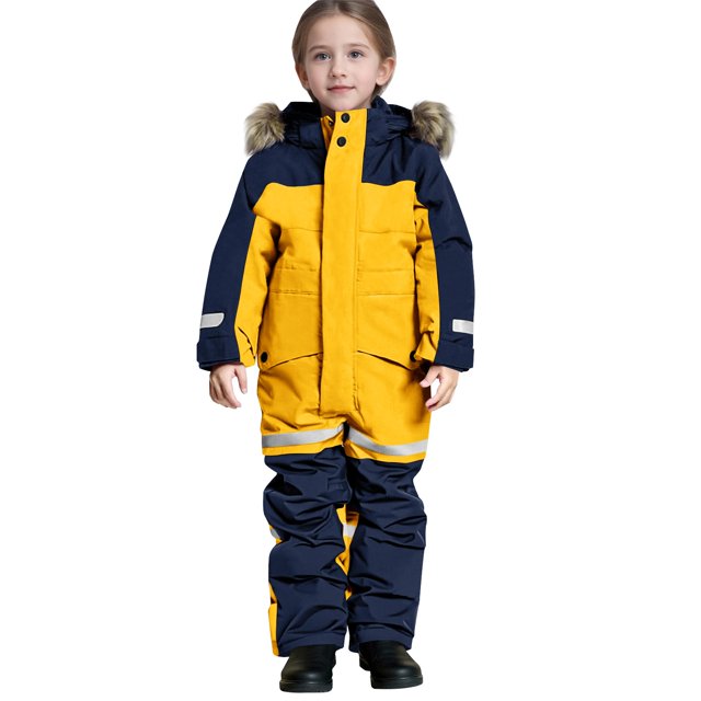 Veste d'Hiver pour Enfants, Combinaisons de Neige Colorées pour Filles et Garçons