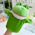 thumbnail image 5 of Hopearl Frog Hand Puppet Plush Animal Toys with Open Movable Mouth Interactive Storytelling Teaching Puppet Theater Gift for Kids Boys Girls, 5 of 5