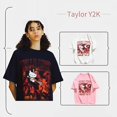thumbnail image 2 of Camiseta Kawaii Hello Kitty Anime Sanrio Y2K algodón puro manga corta moda calle americana Retro suelta amantes Top, 2 of 4