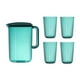 thumbnail image 1 of Jarra de agua para puerta de refrigerador con tapa, 2 l, para jugo, limonada y bebidas. 5 uds verde, 1 of 9