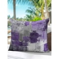 thumbnail image 6 of Outdoor Pillows Waterproof, Purple Grey Bedding Throw Pillows with Insert for Couch Sofa Bed, Modern Oil Painted Abstract Art Aesthetics 16x16 Inch Pillowcases Decorative Patio Pillow Set of 1, 6 of 8