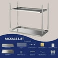 thumbnail image 6 of Towallmark Stainless Steel Prep Table, 48 x 24 Inch Commercial Work Table with Adjustable Shelf, Heavy Duty Metal Workstation for Restaurant Kitchen Garage, Silver, 6 of 6