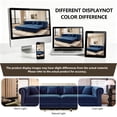 thumbnail image 2 of EHANCIS 3-in-1 Velvet Chesterfield Sofa Bed with Ottoman,Convertible King Size Sleeper Couch,Rolled Arm Design,3-Seater Living Room Bedroom Furniture,Blue, 2 of 7