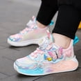 thumbnail image 4 of Willtoo Girls Kid's Butterfly Running Sneaker Tennis Mesh Athletic School Gym Lace-up Walking Shoes for Toddler/Little Kid/Big Kid, 4 of 6