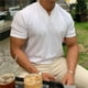 thumbnail image 5 of Conationfirm Camisa para hombre, camisetas ajustadas con cuello en V, camisetas deportivas para entrenamiento de gimnasio, 5 of 7