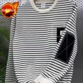 thumbnail image 3 of Camiseta de cuello redondo superior para hombre, camiseta de rayas empalmadas para hombre, sudaderas de una pieza, un nuevo Y2k, tendencias de moda coreana 2024 F, 3 of 5