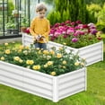 thumbnail image 1 of Raised garden bed, rectangular planter for plants, vegetables and flowers, rectangular galvanised metal raised garden bed., 1 of 8