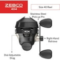 thumbnail image 3 of Zebco 404 Spincast Fishing Reel, Size 40 Reel, Right-Hand Retrieve, Built-in Bite Alert, Durable All-Metal Gears, Stainless Steel Pick-up Pin, Black (Clam Packaging), 3 of 10