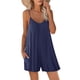 thumbnail image 1 of VISgogo Monos de verano para mujer, sin mangas, con correa de espagueti, pantalones cortos sueltos de una pieza VISgogo  moda, 1 of 5