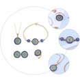 thumbnail image 3 of BRIGHTFUFU 1 set de aretes de collar kit de pulsera de anillo redondo juego de joyas de ojo azul turco, 3 of 8