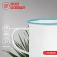 thumbnail image 5 of Red Co. Set of 6 Enamelware Metal Medium Classic 12 Oz Round Coffee and Tea Mug with Handle, Solid White/Teal Rim, 5 of 10