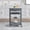 Grey, variant on Mobile Rolling Kitchen Island Cart with Stainless Steel Top, Kitchen Trolley with Drawer, Slide-Out Wire Basket, Lockable Wheels, Portable Serving Cart for Kitchen, Dining Room, White