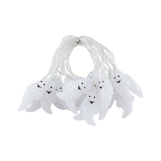 SDNall Halloween String Lights, 118In 20 Led Battery Powered Lights, Skull Decorative Lights for Party Decorations, Indoor Outdoor Use