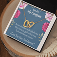 thumbnail image 3 of To My Girlfriend You Are My Compass Inseparable Necklace, 3 of 20