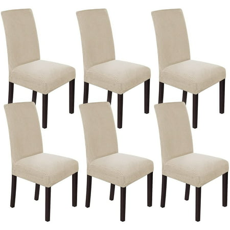 Stretch Dining Chair Covers Set Of 2, Off White Dining Room Chair Covers