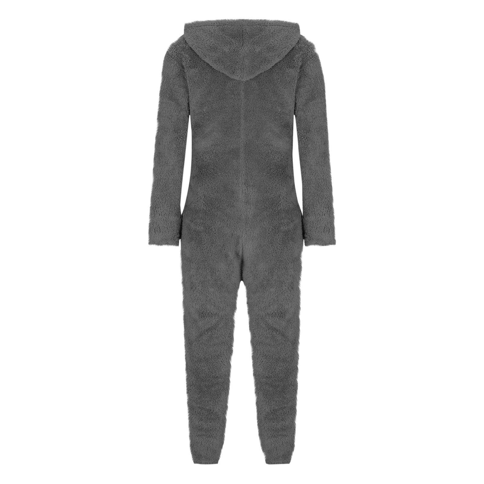 cocolona Womens Winter Onesies Pajamas Fleece Fuzzy Hooded Jumpsuit Soft Comfy Romper Warm Loungewear One Piece Sleepwear
