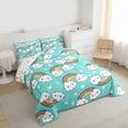thumbnail image 3 of Homewish Funny Cloud Rainbow Bedding Comforter Set, Kawaii Cartoon Stars Twin Comforter Sets, Teens Kids Boys Girls Reversible Bedding Set, Super Cozy Room Decor, 2-Piece, 3 of 8