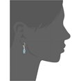 thumbnail image 2 of Sterling Silver Real and Created Gemstone Three Birthstone Dangle Earrings, Blue, 2 of 3