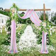 thumbnail image 3 of Tela para drapeado con arco de boda, 2 paneles, decoración para ceremonia de boda, recepción, despedida de soltera, bautismo, fiesta de cumpleaños, bautizo, banquete, 3 of 5