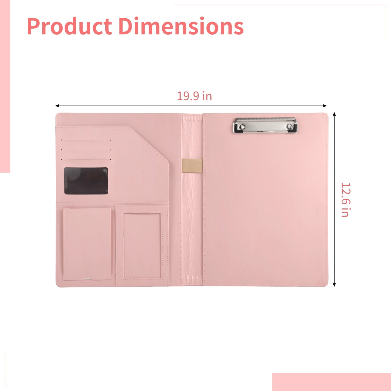 PU Leather Padfolio with Clipboard, 2-Pack Professional Office Portfolio & Document Organizer for A4 Letter Size Notepads