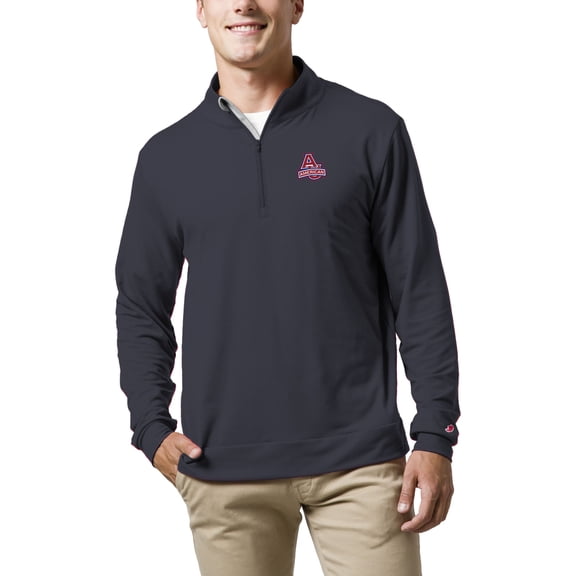 Men's League Collegiate Wear  Navy American University Eagles  All Day Quarter-Zip Pullover Top