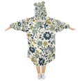 thumbnail image 2 of FORMRS Wearable Blanket Hoodie with Sleeves for Kids Cozy Flannel Sweatshirt, Light Floral, 2 of 7