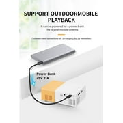 Mini Projector with Remote Controls,1080P HD Portable Mini Private Home Theater Projector, Outdoor Indoor LED Movie Projector, Suitable for Party Traveling Camping