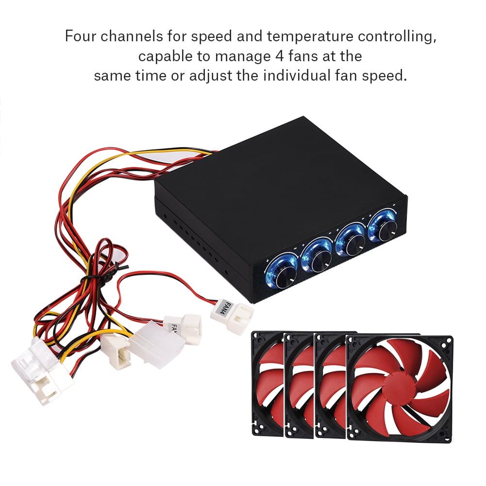 OTVIAP Computer Fan Controller, PC Fan Controller,4 Channel Computer
