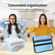 thumbnail image 4 of Carpetas de archivos Lojalitet, organizador de carpetas expandibles, organizador de documentos con carpeta expandible, azul claro, 4 of 5