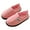 Pink, variant on Unisex Insulated Puffer Cotton Slippers - Portable, Anti-Slip Rubber Sole, Faux Shearling Lined Winter House Shoes