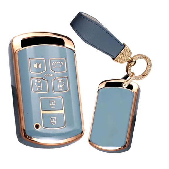 for Toyota Key Fob Cover Key Fob Shell With KeyChain Fit for Toyota Sienna 2020 Soft TPU Key Accessories Keychain