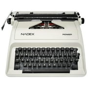 Nadex Pioneer Manual Typewriter,Durable Travel Case Included, Ivory
