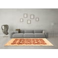 thumbnail image 3 of Ahgly Company Indoor Round Oriental Orange Traditional Area Rugs, 4' Round, 3 of 4