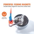 thumbnail image 2 of KFFKFF Magnetic Fishing Set, 1200lbs 2.95inch Diameter Dual-Faced Fishing Magnets, Powerful Neodymium Magnet accompanied by Sturdy 65FT Rope, Clasping Hook, Water-Resistant Case, Gloves, Threadlocker, 2 of 9