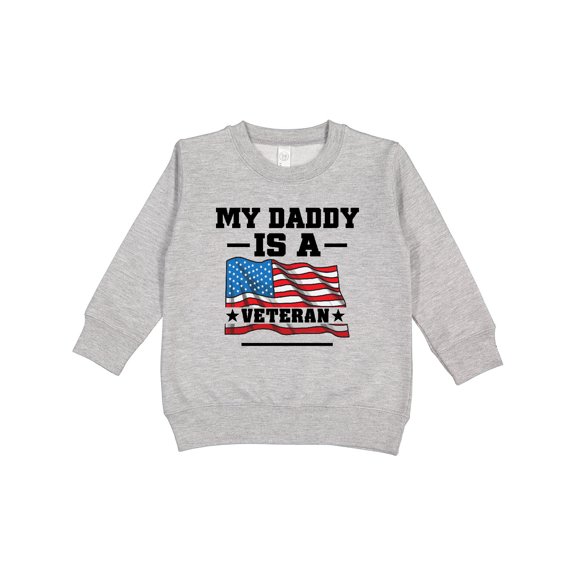 Inktastic My Daddy is a Veteran Toddler Sweatshirt