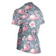 thumbnail image 3 of joogoo Flamingo Tropical Flower Pattern Men's Cycling Jerseys Mountain Bike Short Sleeve Tops S, 3 of 7