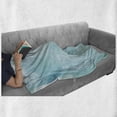thumbnail image 5 of Art Abstract Soft Flannel Fleece Throw Blanket, Pastel Dream with Smoke Look Watercolor Creative Illustration, Cozy Plush for Indoor and Outdoor Use, 50" x 70", Pale Blue and Seafoam, by Ambesonne, 5 of 5