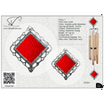thumbnail image 2 of Wind Chime - 36in Stained Glass Blank - Red Glass - Gold Tube, 2 of 5